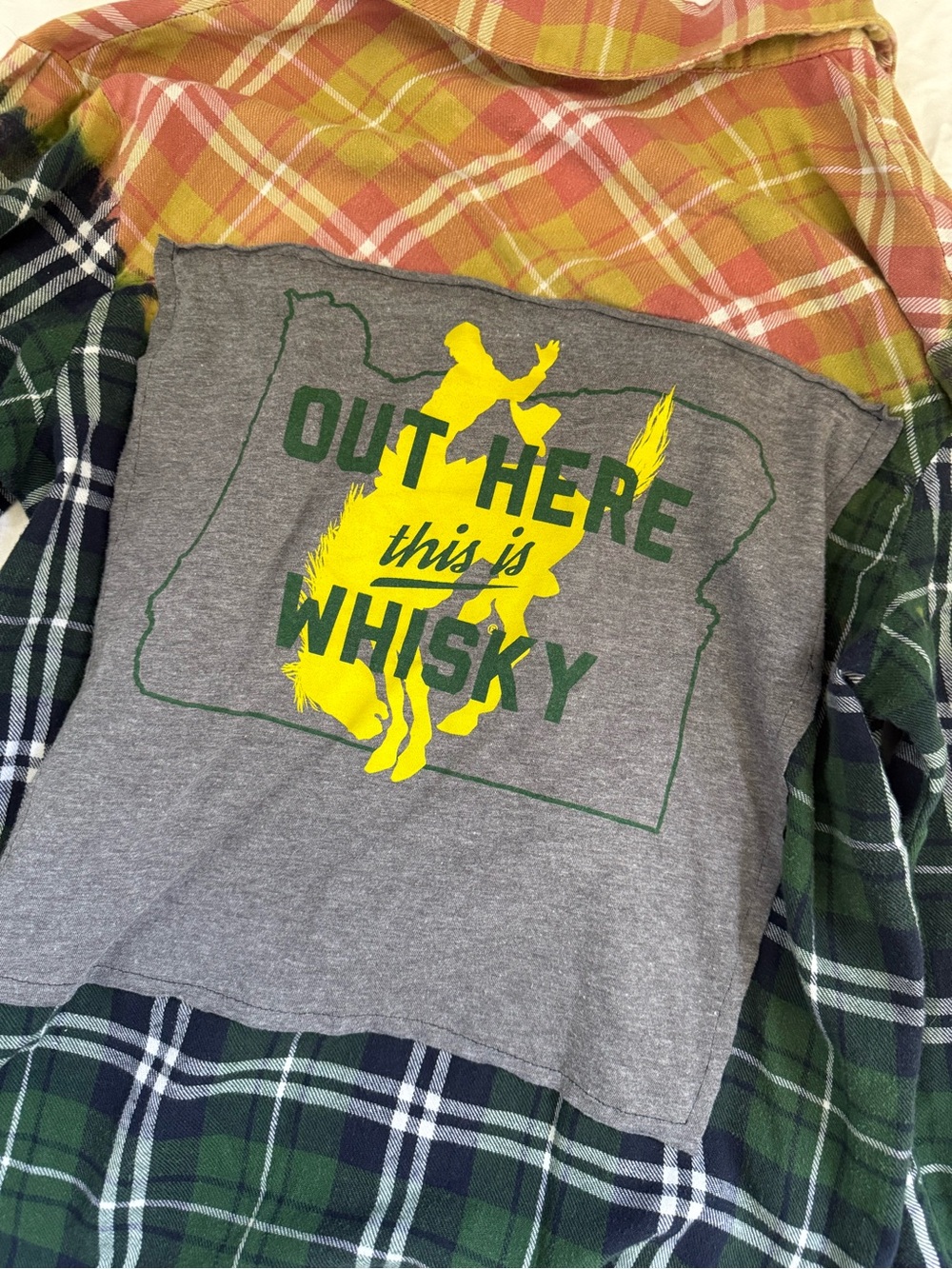 Vintage distressed flannel
